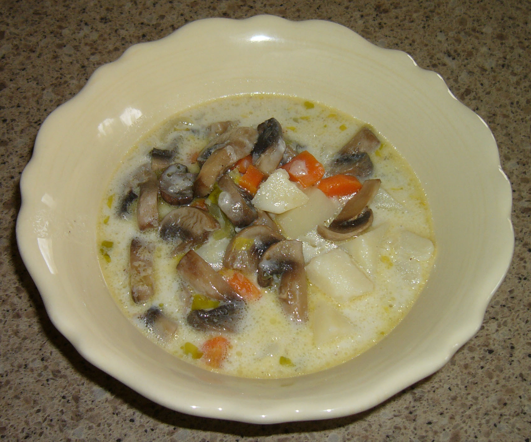 mushroom & potato chowder