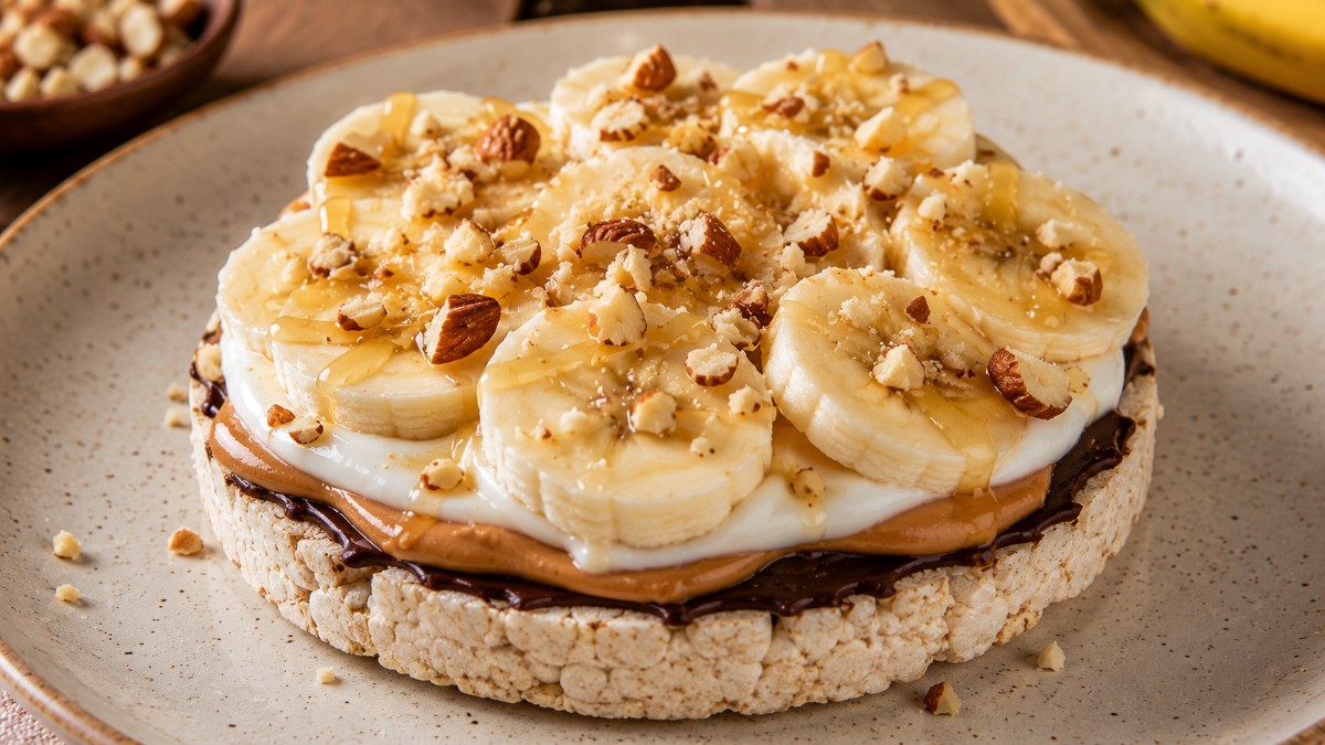 Peanut Butter Banana Rice Cakes