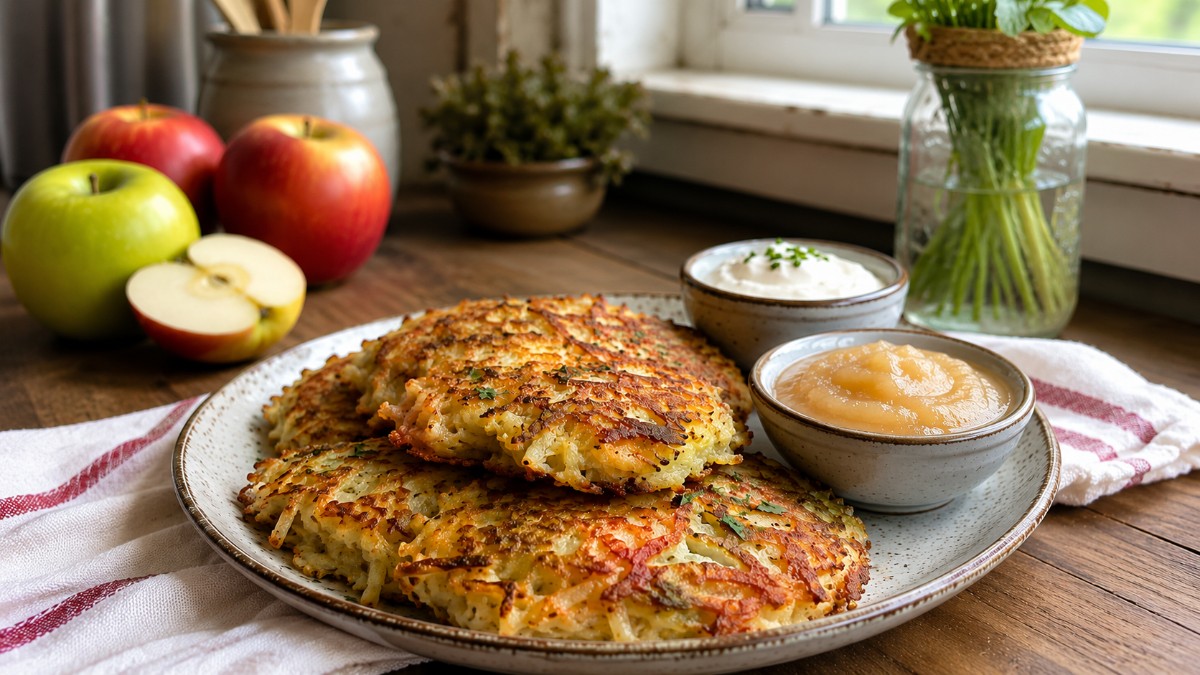 Apple and Potato Latkes
